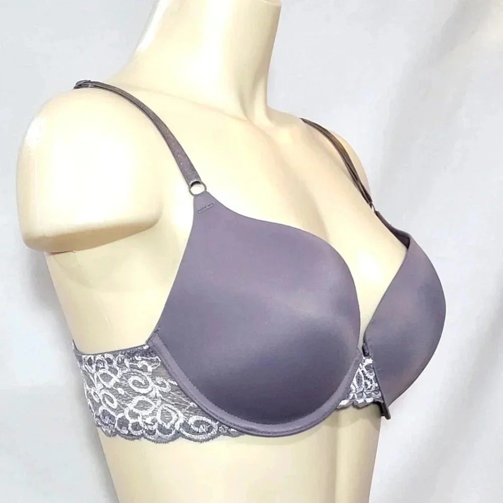 38DD Maidenform Self‎ Expressions Convertible Push UP Bra Gray NWT
